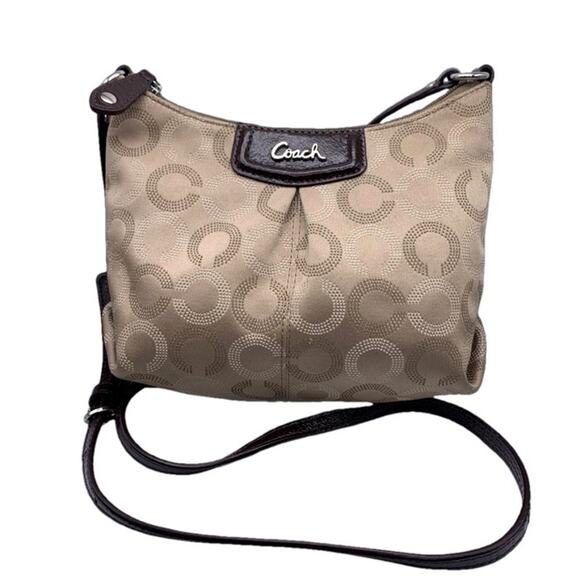 COACH Brown Signature Ashley Crossbody - Picture 1 of 8